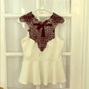 Delicate lace dress top